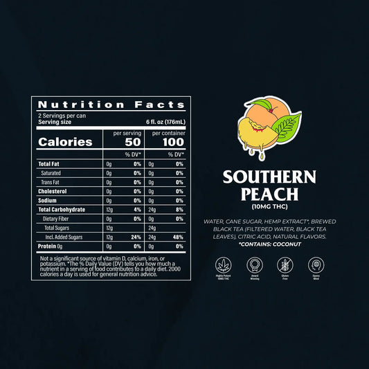 10mg THC Beverage | Southern Peach High Tea