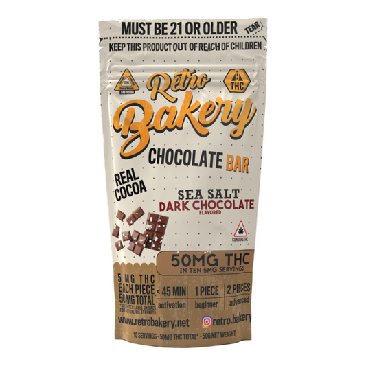 50mg Chocolate Bar | Sea Salt Dark Chocolate